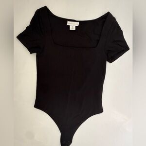 House of Harlow 1960 Revolve Black Square Neck Bodysuit size S